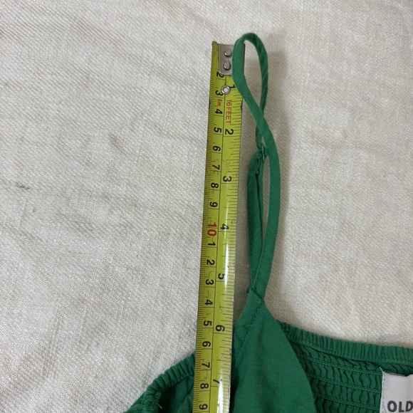 Y2K Babydoll Cotton Green Dress Small Resort Strappy Tiers Boho Fairy Coquette - Picture 7 of 12